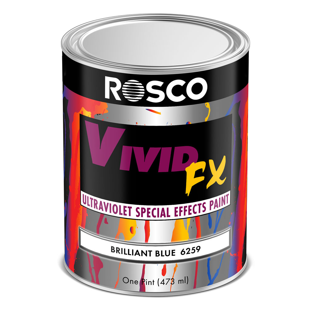 Rosco Vivid FX Fluorescent Paint - Brilliant Blue - 0.47 Litre