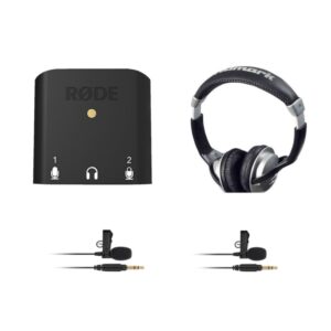 Rode AI-Micro USB Interface, 2 x Lavalier Go, Headphones Package