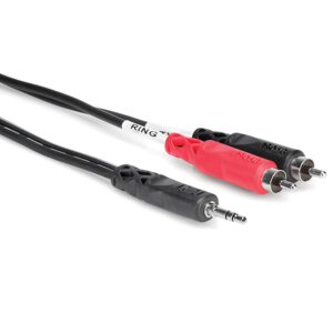 Hosa CMR-203 3.5mm TRS to Dual RCA Stereo Breakout Cable (3ft) (90cm)